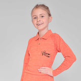 Orangefarbenes Poloshirt für Jungen und Mädchen