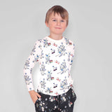 White Floral T-shirt for Kids