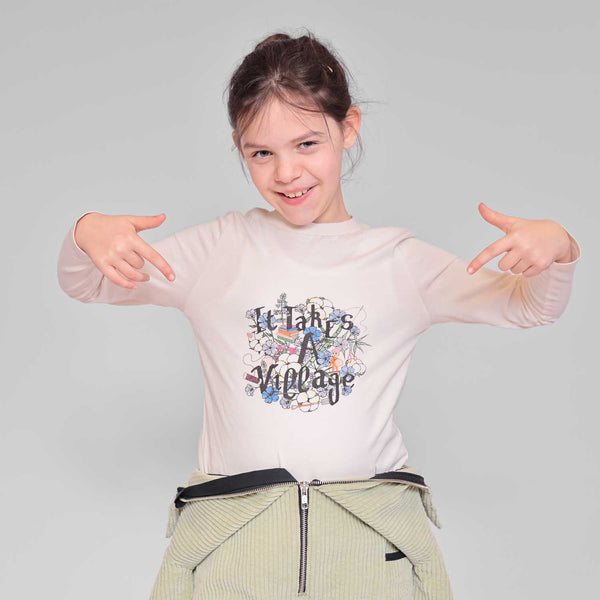 Langarm-T-Shirt für Kinder mit Aufdruck