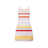 Girls Beach Dress with Bright Stripes