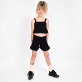 Black Knitted Beach Shorts