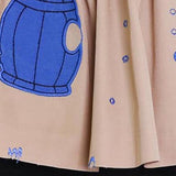 MAGIC MENDING PRELOVED Beige Cotton Skirt with Submarine, 2 years