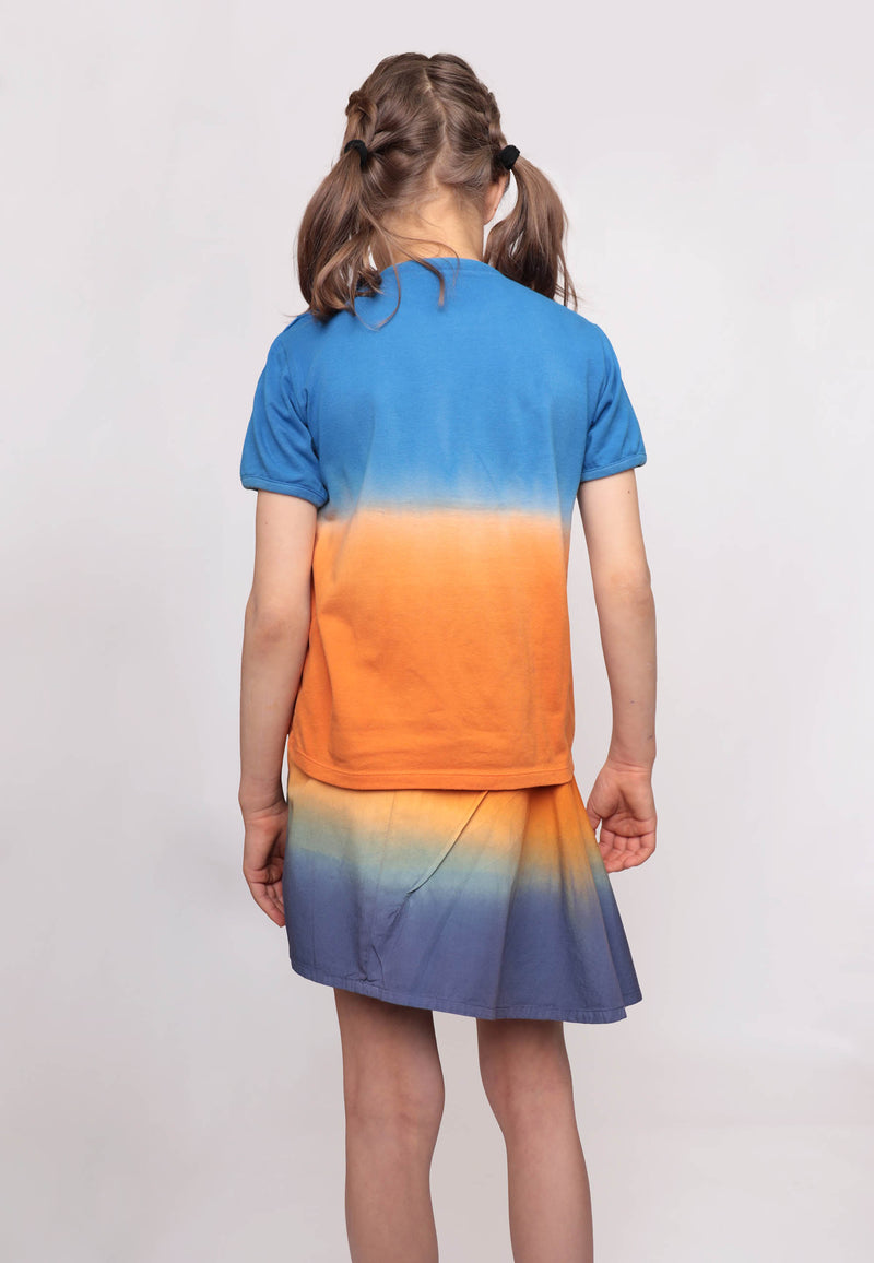 Dip Dye Kinder T-Shirt mit Applikation