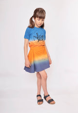 Dip Dye Kids T-Shirt with Appliqué