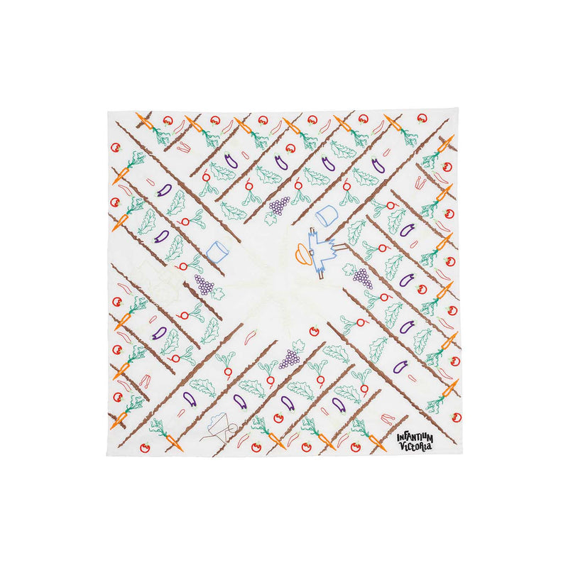 Off-White Bandana with Embroidery