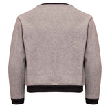 Graues Fleece-Sweatshirt mit Einhorn-Applikation
