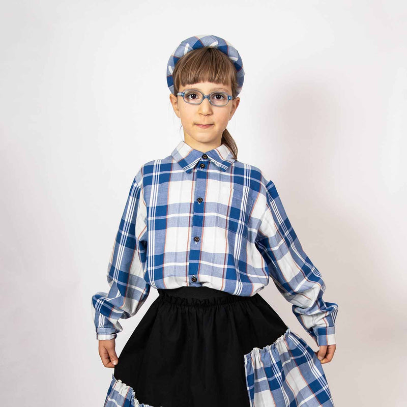 Kids Blue Plaid Shirt