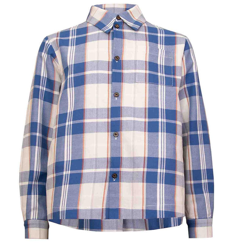 Kids Blue Plaid Shirt