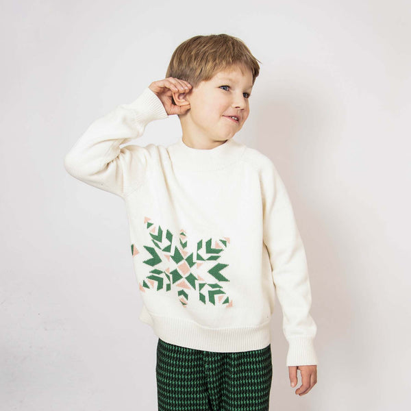 Organic Cotton Christmas Sweater Snowflake