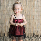 Girls Camisole Top with Cotton Beads and Tulle