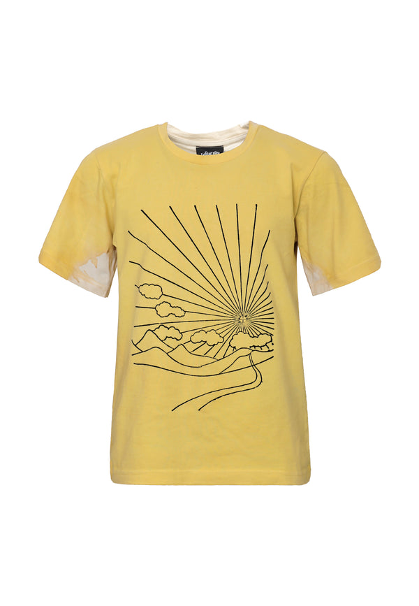 Mädchen- und Jungen-T-Shirt mit natürlichem Kurkuma
