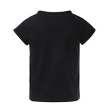 Black T-Shirt with Roll Collar