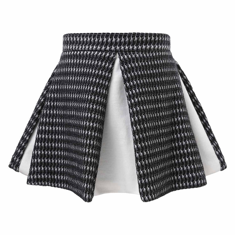 Mini Circle Skirt inBlack and White