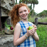 Blue and White Tartan Top For Boys and Girls