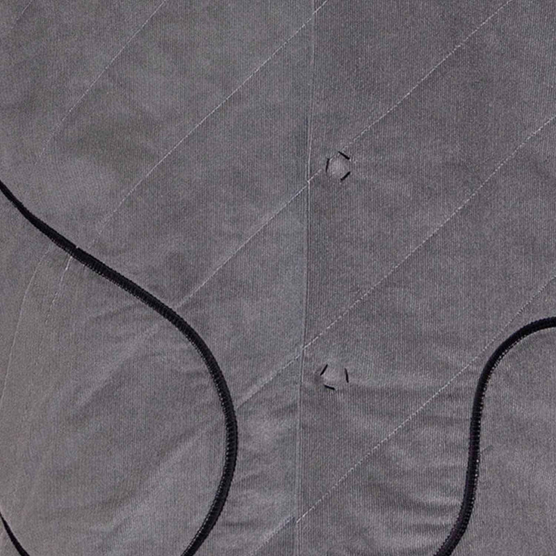 Grey Velvet Jacket with Short Sleeves