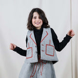 Padded Vest with Embroidery