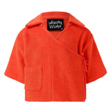 Orange Teddy-Kimono-Baby-Jacke 