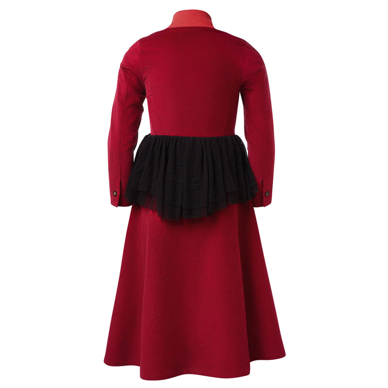 Red Velvet Bustle Dress