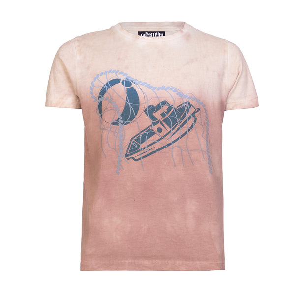 Artisanal T-Shirt Naturally Dyed with Organic Red Onion Peels