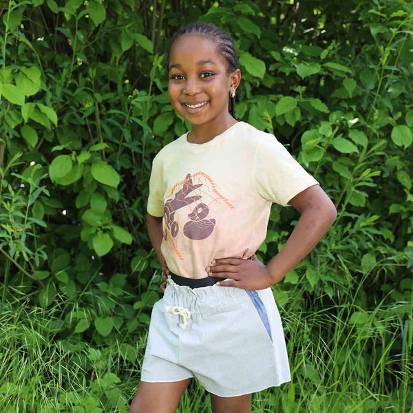 T-Shirt For Kids With Blockprint