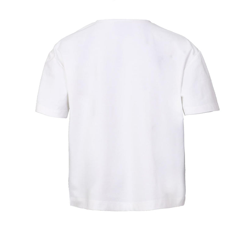 Weißes übergroßes T-Shirt mit Handbemalung