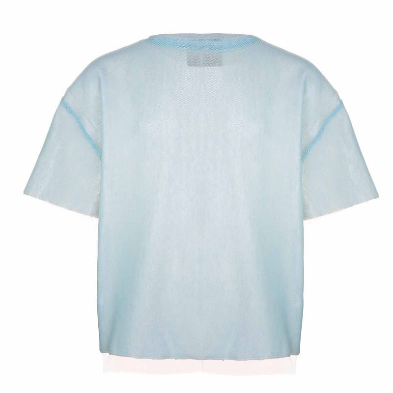 Transparentes Oversize-T-Shirt für Kinder in Blau 