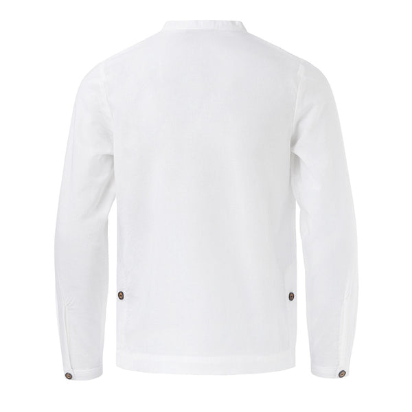 White Shirt with Ladybug Hand Embroidery